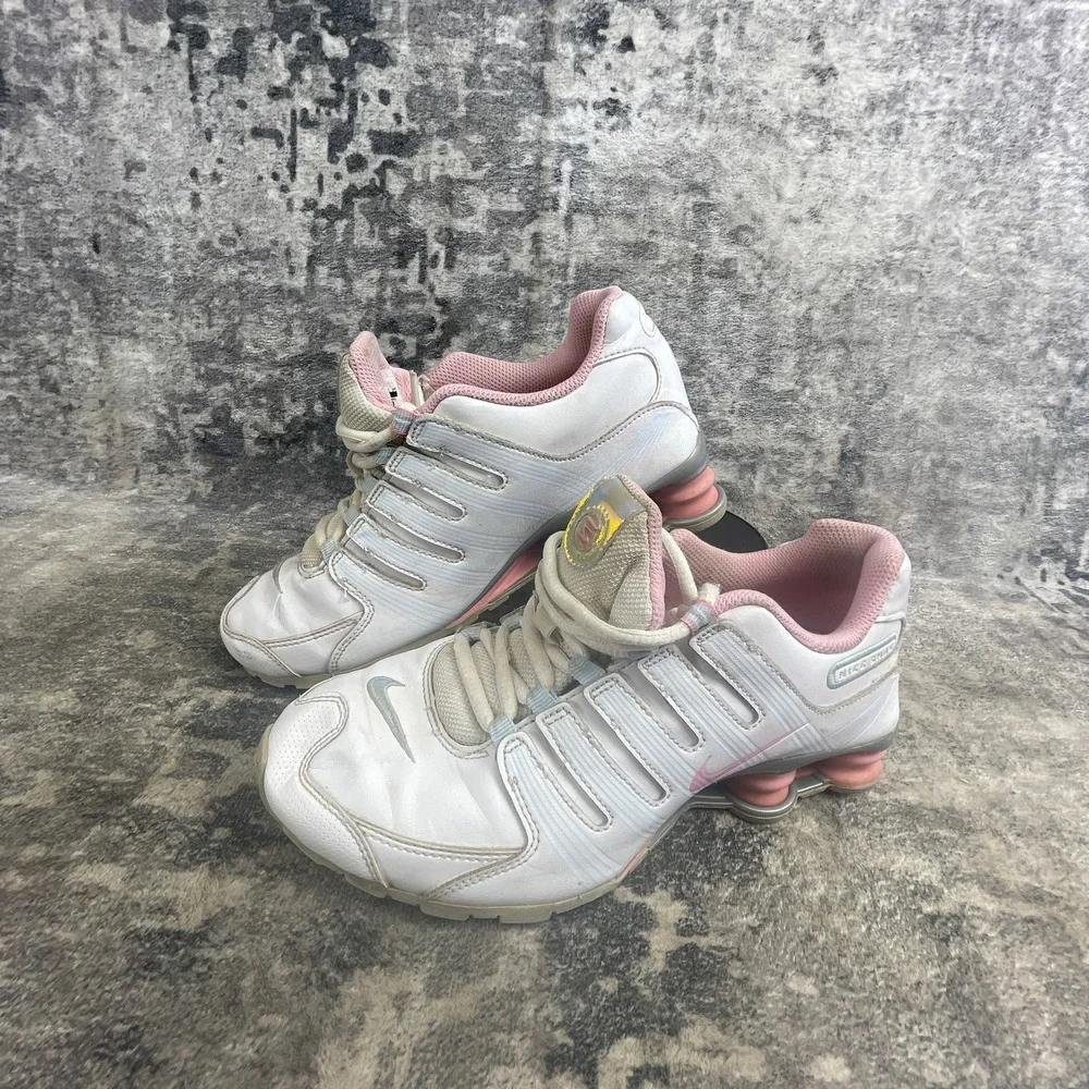 Nike Shox NZ Sneakers Womens Youth 4 Pink White and Blue Athletic Shoes